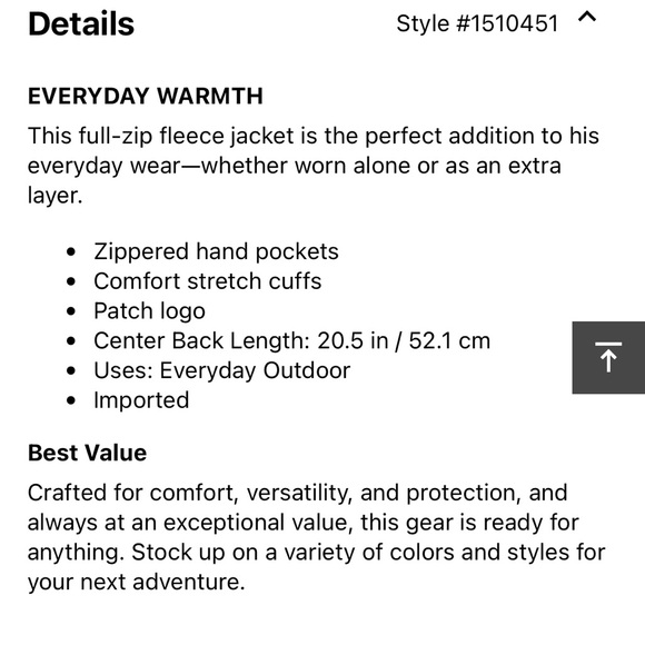 Boys Columbia fleece zip up jacket - Picture 3 of 4